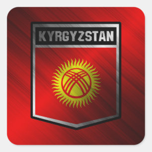Kyrgyzstan Vierkante Sticker
