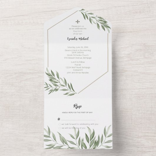 Kyriakos Alles in één uitnodiging (Binnen)