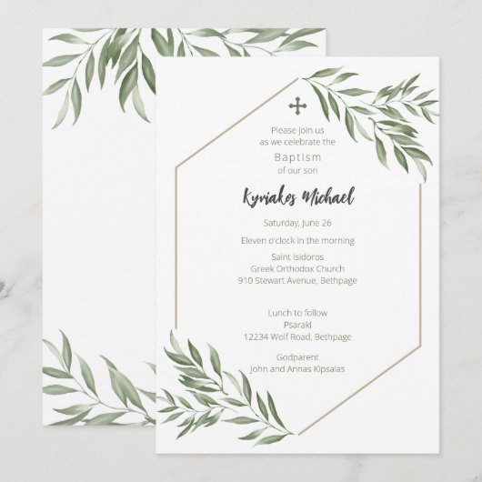 Kyriakos Kaart (Voorkant / Achterkant)