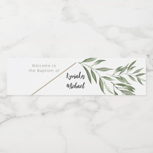 Kyriakos Waterfles Etiket (Enkel label)