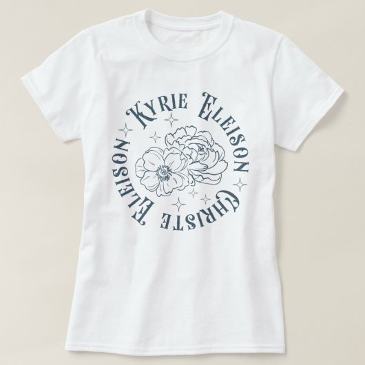 Kyrie Eleison Christe Eleison Retro Catholic T-shirt (Design voorkant)