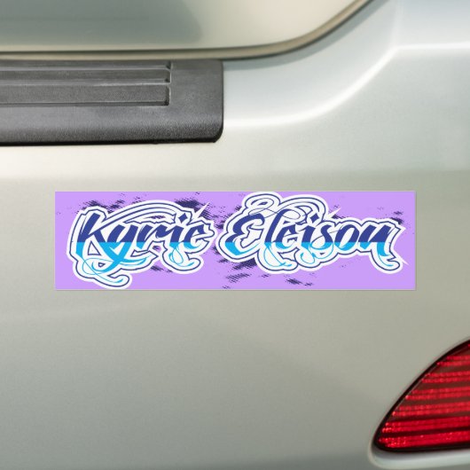 Kyrie Eleison Religious Phrase Stylized Text Bumpersticker (Op auto)