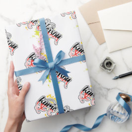 Kyrie Eleison Religious Phrase Stylized Text Cadeaupapier