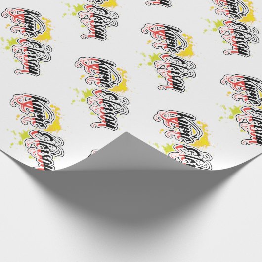 Kyrie Eleison Religious Phrase Stylized Text Cadeaupapier (Hoek)