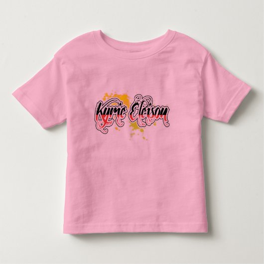 Kyrie Eleison Religious Phrase Stylized Text Kinder Shirts (Voorkant)