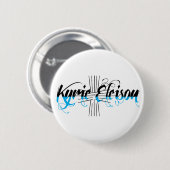 Kyrie Eleison Religious Phrase Stylized Text Ronde Button 5,7 Cm (Voorkant /achterkant)