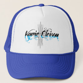 Kyrie Eleison Religious Phrase Stylized Text Trucker Pet