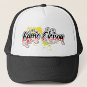 Kyrie Eleison Religious Phrase Stylized Text Trucker Pet (Voorkant)