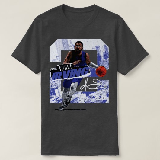 Kyrie Irving Dallas Rough TShirt 1 (Design voorkant)