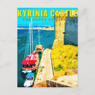 Kyriniakastiel - Noord-Cyprus Feestdagenkaart