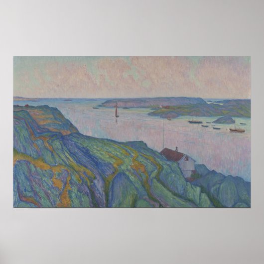 Kyrkesund, 1911 (olie op canvas) poster (Voorkant)