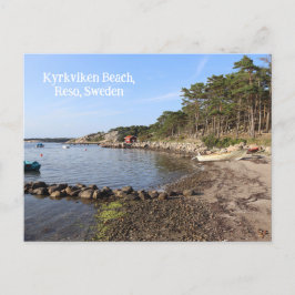 Kyrkviken Beach, Reso, Zweden Briefkaart