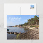 Kyrkviken Beach, Reso, Zweden Briefkaart (Voorkant / Achterkant)
