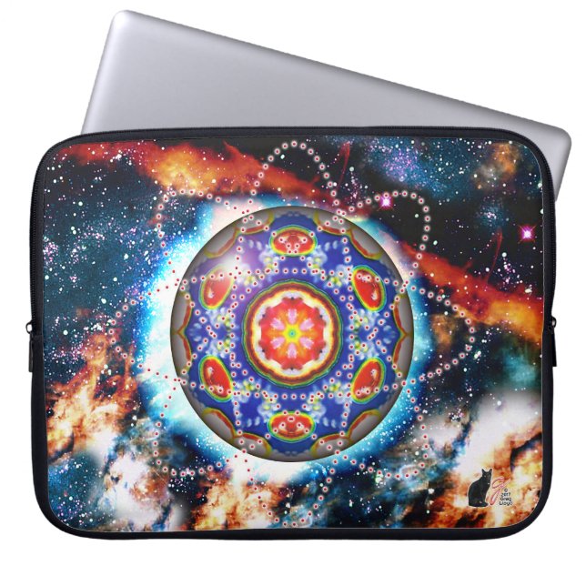 Kyron Orbz Kaleid Laptop Sleeve (Voorkant)