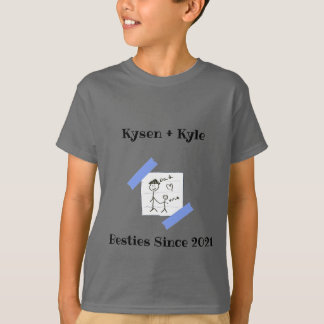 Kysen + Kyle bijpassende T-shirt, Besties sinds 20 T-shirt