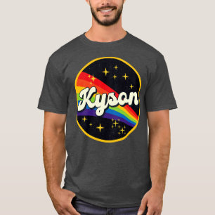 Kyson regenboog in ruimte  stijl t-shirt