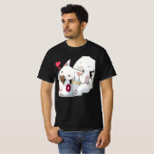 Kyubey met eet vis t-shirt (Voorkant volledig)