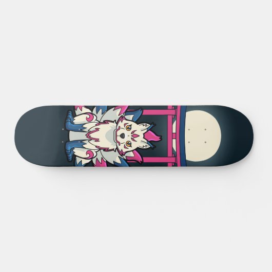 Kyubi Kitsune - Japanse Fox Yokai Persoonlijk Skateboard (Horizontaal)