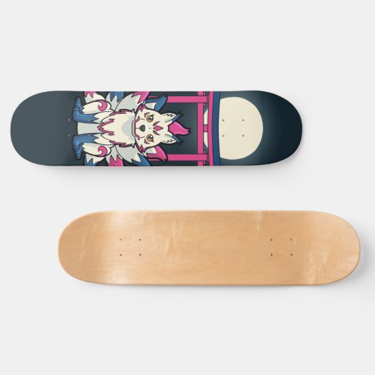 Kyubi Kitsune - Japanse Fox Yokai Persoonlijk Skateboard (Horizontaal)