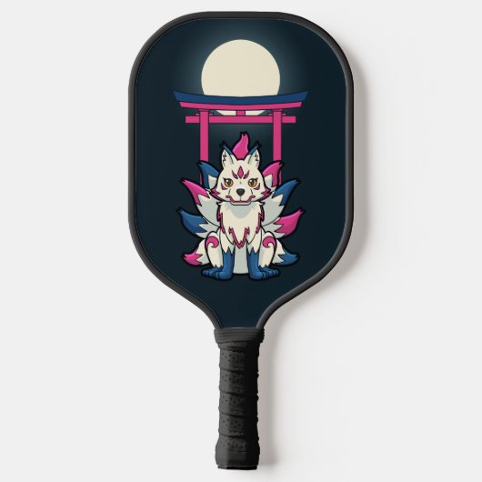 Kyubi Kitsune - Japanse negenstaartvos Yokai Pickleball Paddle (Achterkant)