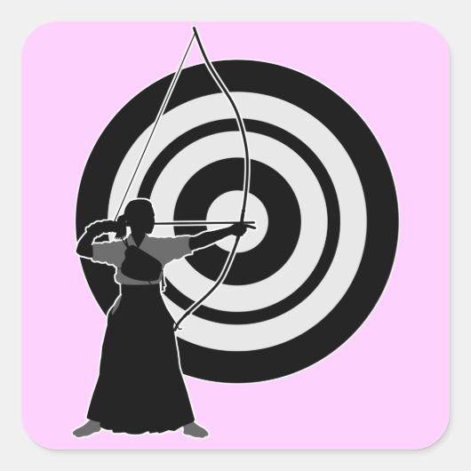 Kyudo2 Vierkante Sticker (Voorkant)