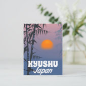 Kyushu Japan vintage-poster Briefkaart (Staand voorkant)