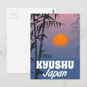 Kyushu Japan vintage-poster Briefkaart (Voorkant / Achterkant)