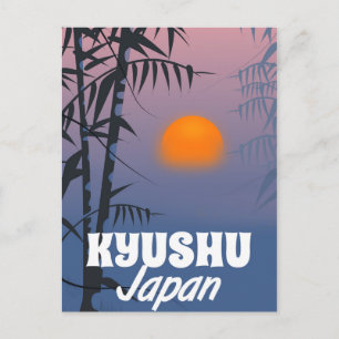 Kyushu Japan vintage-poster Briefkaart
