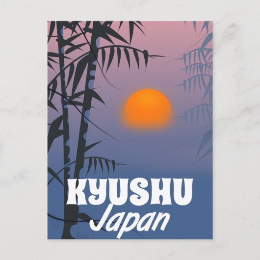 Kyushu Japan vintage-poster Briefkaart (Voorkant)