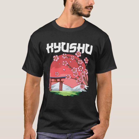 Kyushu  Kyokujitsuki Sakura Japan T-shirt (Voorkant)