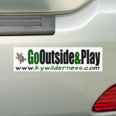 KYWilderness Ga naar buiten en speel Bumpersticker (Op auto)