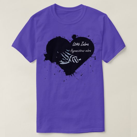L046 Zebra Pleco Love T-shirt (Design voorkant)