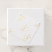 L33 Script Bedankt goud folie Bedankjes Labels (Met doos)