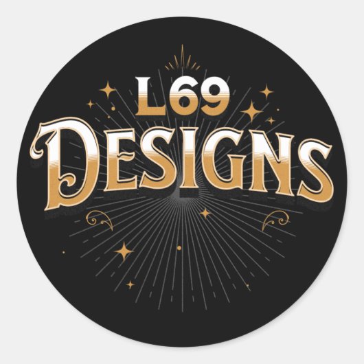 L69 DESIGN logo Sticker (Voorkant)