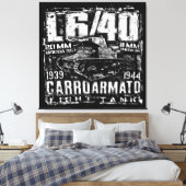 L6/40 Italian light tank Canvas Afdruk (Insitu (Slaapkamer))