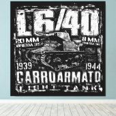 L6/40 Italian light tank Canvas Afdruk (Insitu (Houten vloer))
