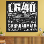 L6/40 Italian light tank Canvas Afdruk (Insitu (Woonkamer))