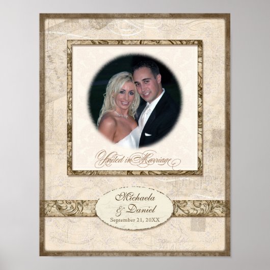 L743 11x14 Wedding Gift - Persoonlijk met foto Poster (Voorkant)