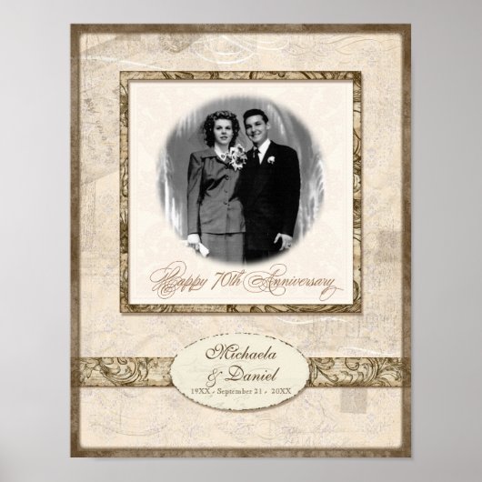 L744 11x14 70e Jubileum, speciaal gepersonaliseerd Poster (Voorkant)