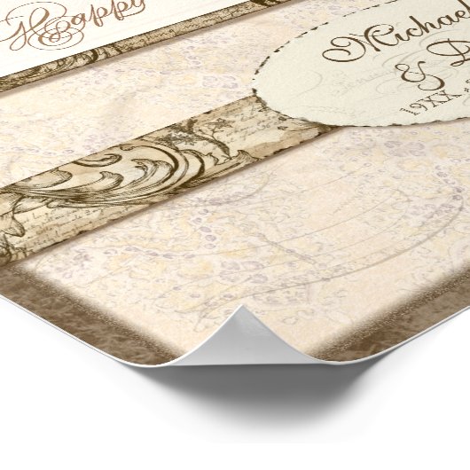 L744B 11x14 Jubileum Gift Personalized met foto Poster (Hoek)