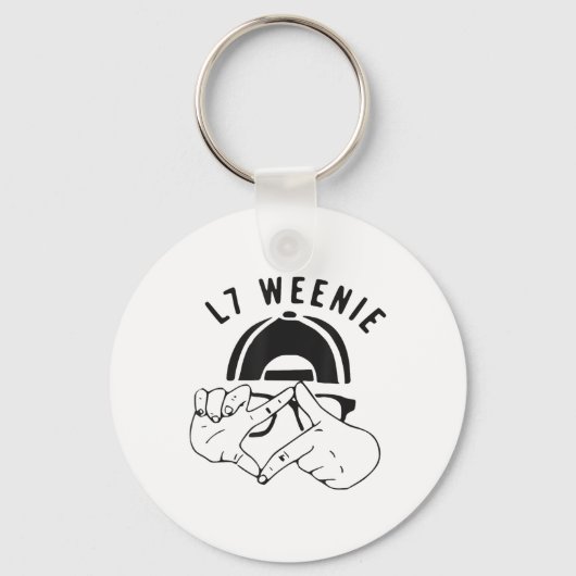 L7 Weenie Funny Jeugd Kinder Jongens Baseball _1 Sleutelhanger (Voorkant)