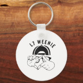 L7 Weenie Funny Jeugd Kinder Jongens Baseball _1 Sleutelhanger (Voorkant)