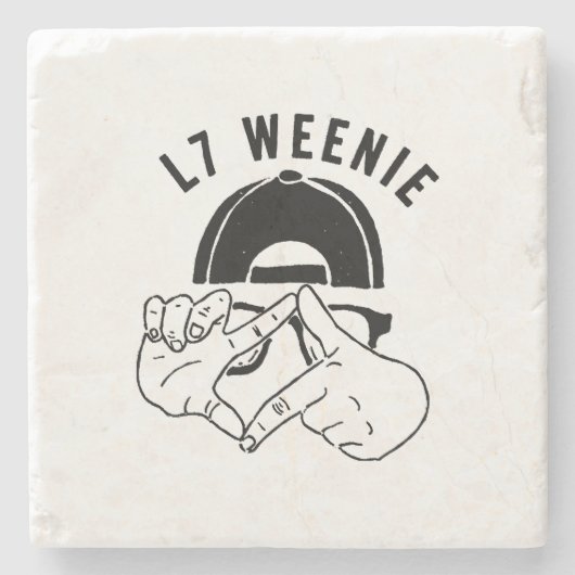 L7 Weenie Stenen Onderzetter (Voorkant)