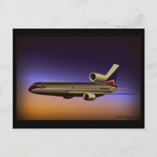 L-1011 Tristar Dusk Briefkaart (Voorkant)