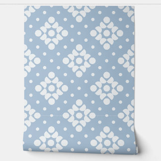 (L) 2502222B Retro Dotty Diamond Blue Background Behang