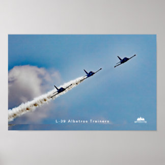 L-39 Albatros trainer straaljagers boven Higgins L Poster
