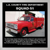 L.A. County Fire Dept Squad-51 Print (Voorkant)