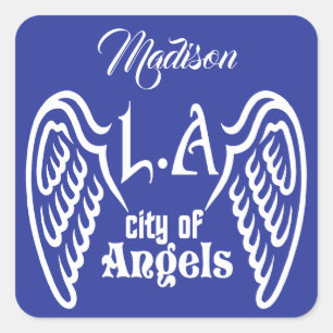 L.A. de douanenaam van Wings & de stickers van de 