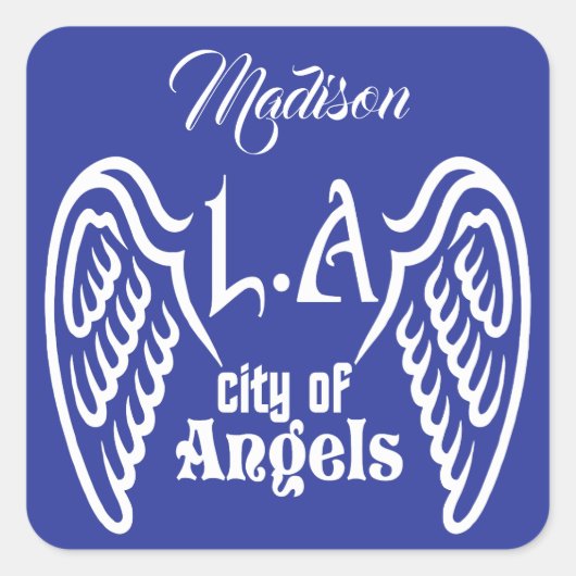 L.A. de douanenaam van Wings & de stickers van de  (Voorkant)