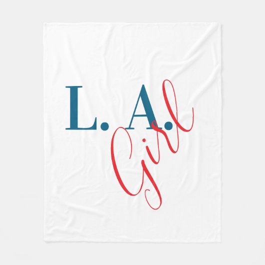 L. A. Girl Los Angeles Modern Minimalist Plain Fleece Deken (Voorkant)